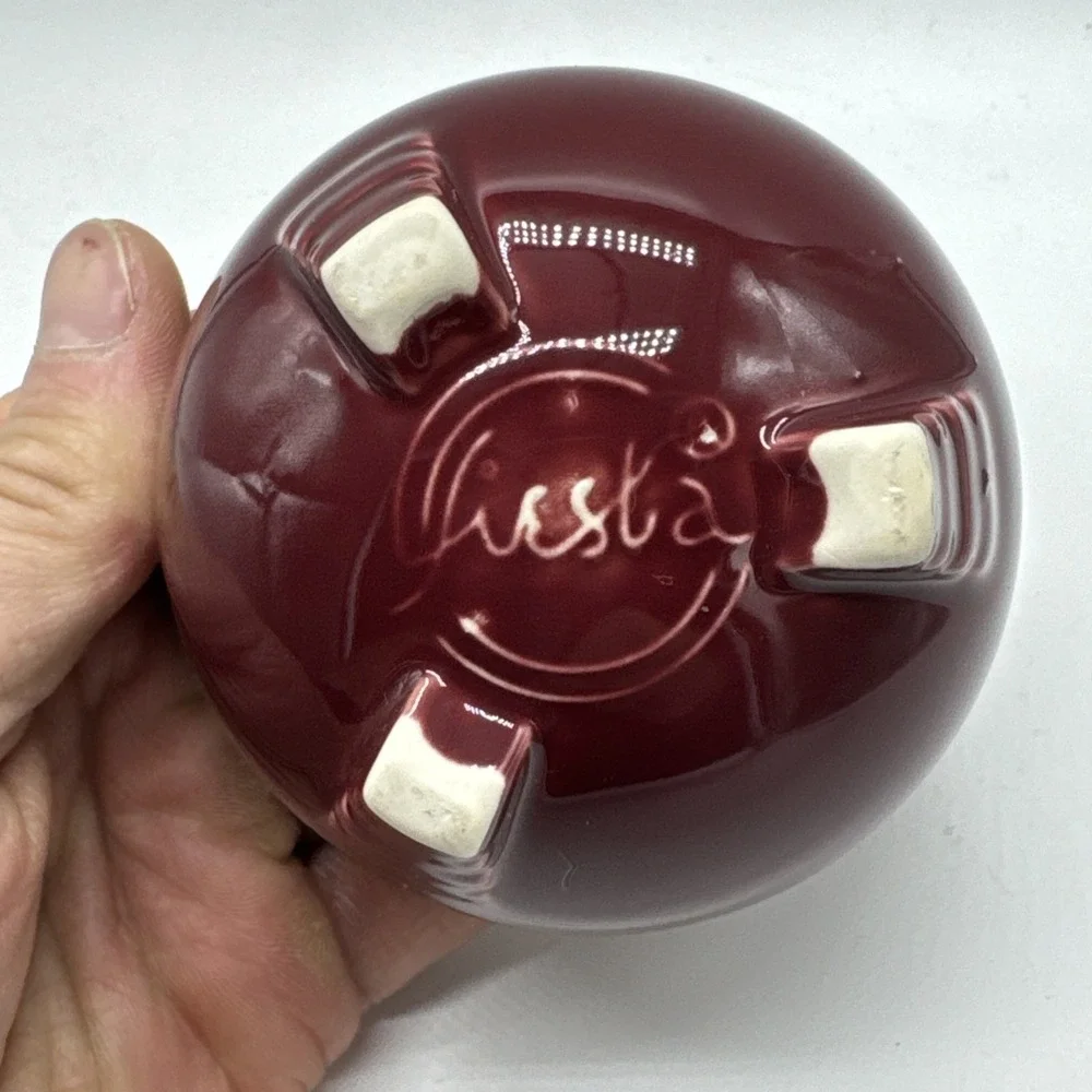 FIESTA Ware TRIPOD Dipping Candle Bowl CINNABAR Retired Item & Color 1998-2001